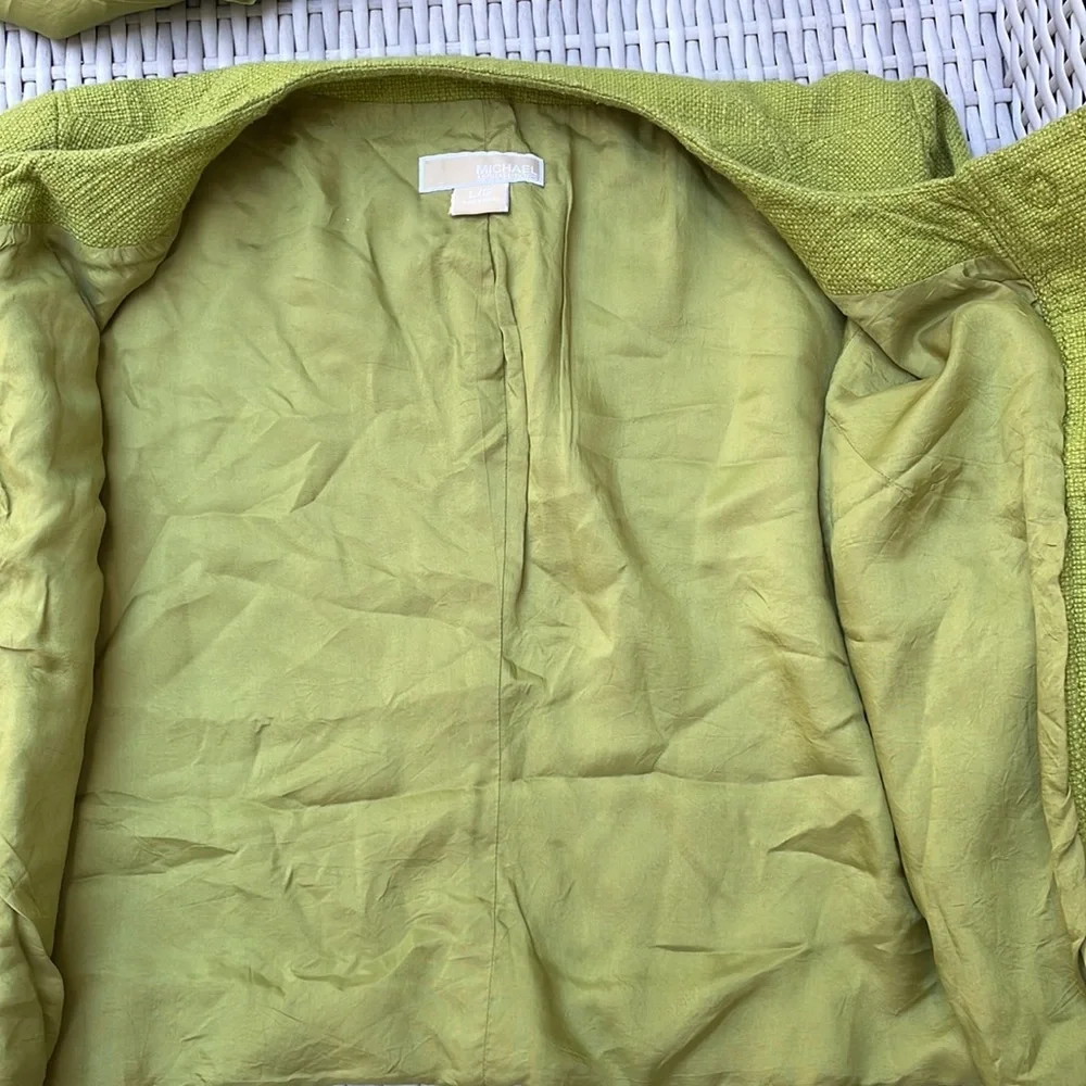 Michael Kors Matching Green Set- Dress & Blazer Size 12